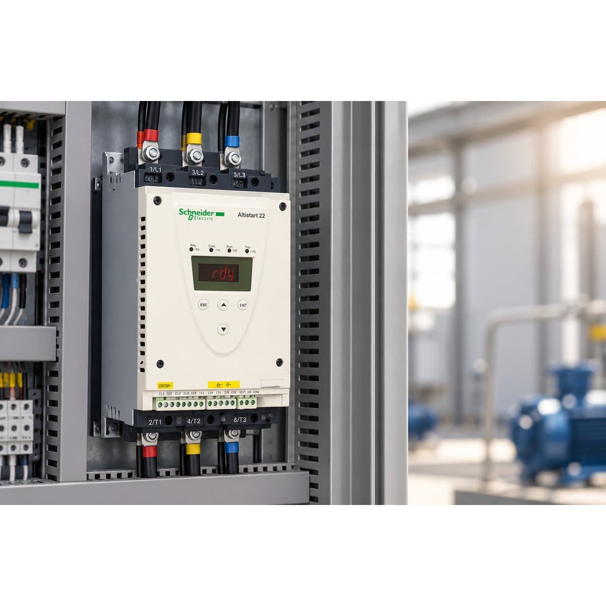 Khởi động mềm Altistart 22 Schneider đã lắp đặt trong nhà