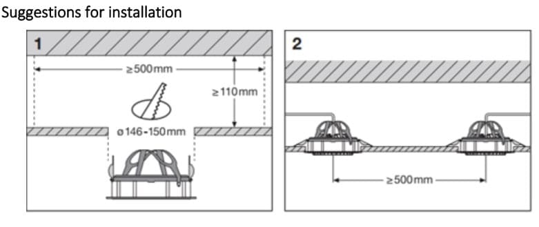Đèn Module PL COIN 111 COB DC G3 Inventronics · recessed downlight · 36.2W · 5 mức CCT — ảnh trong bối cảnh sử dụng