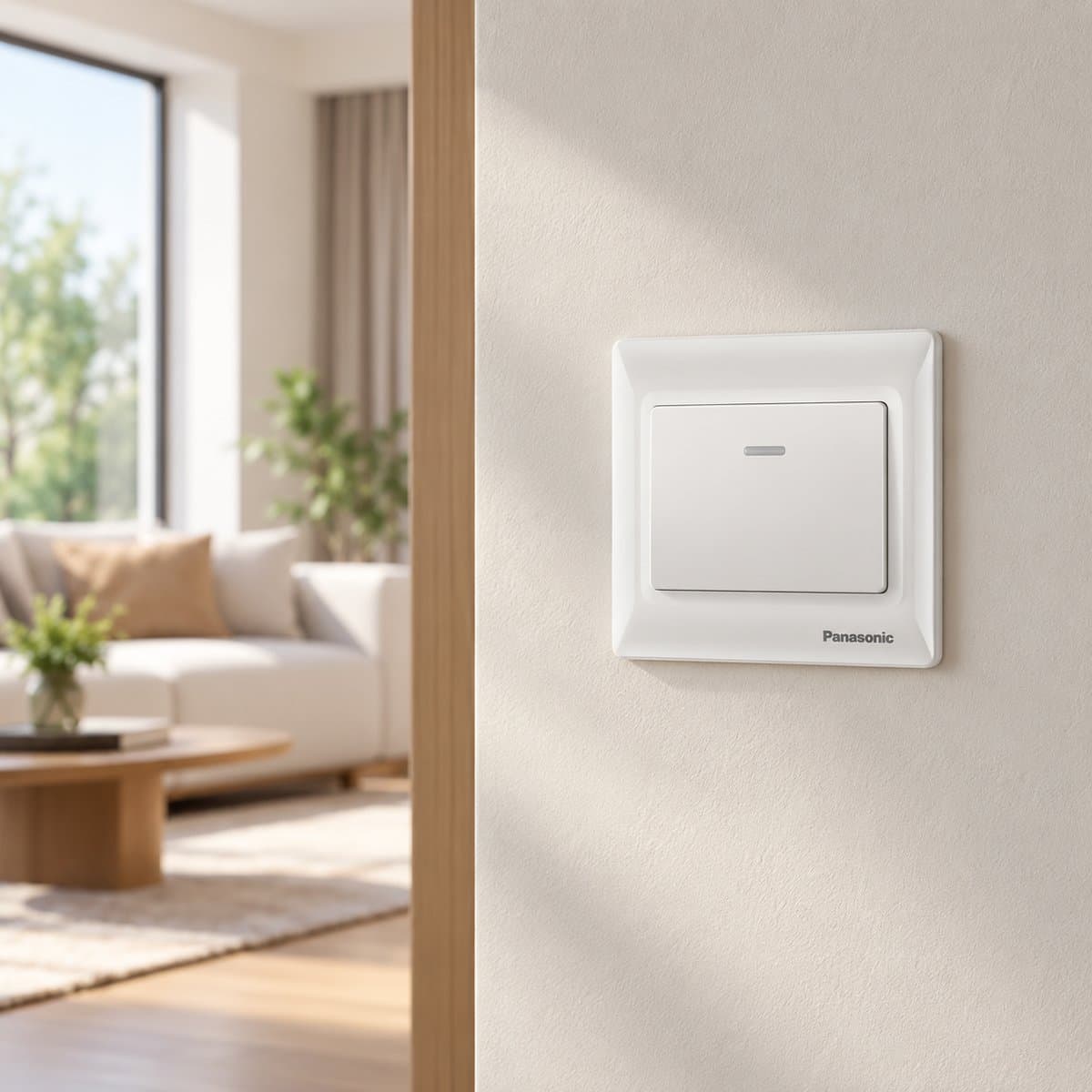 Công tắc ổ cắm Minerva Panasonic đã lắp đặt trong nhà