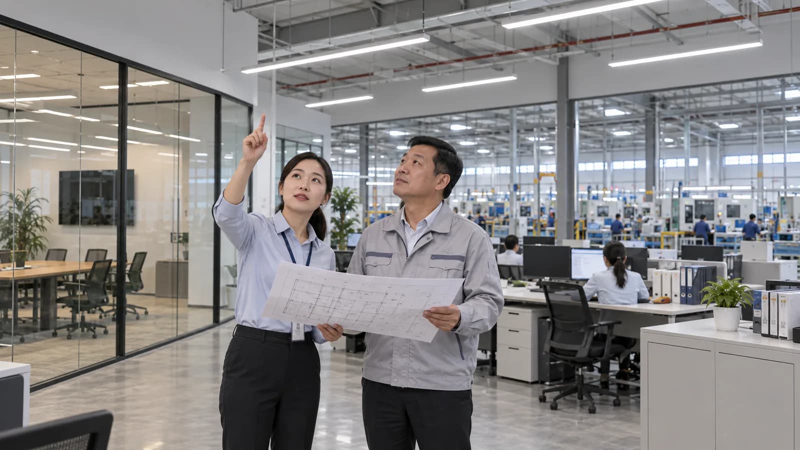 Tư vấn giải pháp chiếu sáng văn phòng trong nhà máy