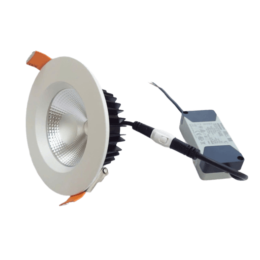 Đèn LED Spotlight Âm Trần Chống Nước HKD · recessed spotlight · 8W–40W · 6 mức CCT — góc chéo 3/4