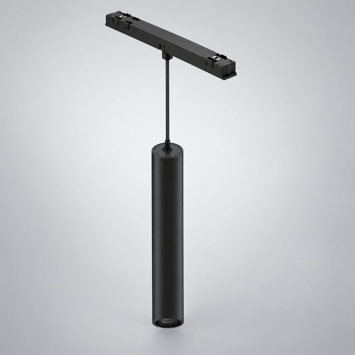 Đèn thả ray nam châm Trackline Suspend Philips chụp góc nghiêng 3/4, thấy rõ thân và cạnh bên