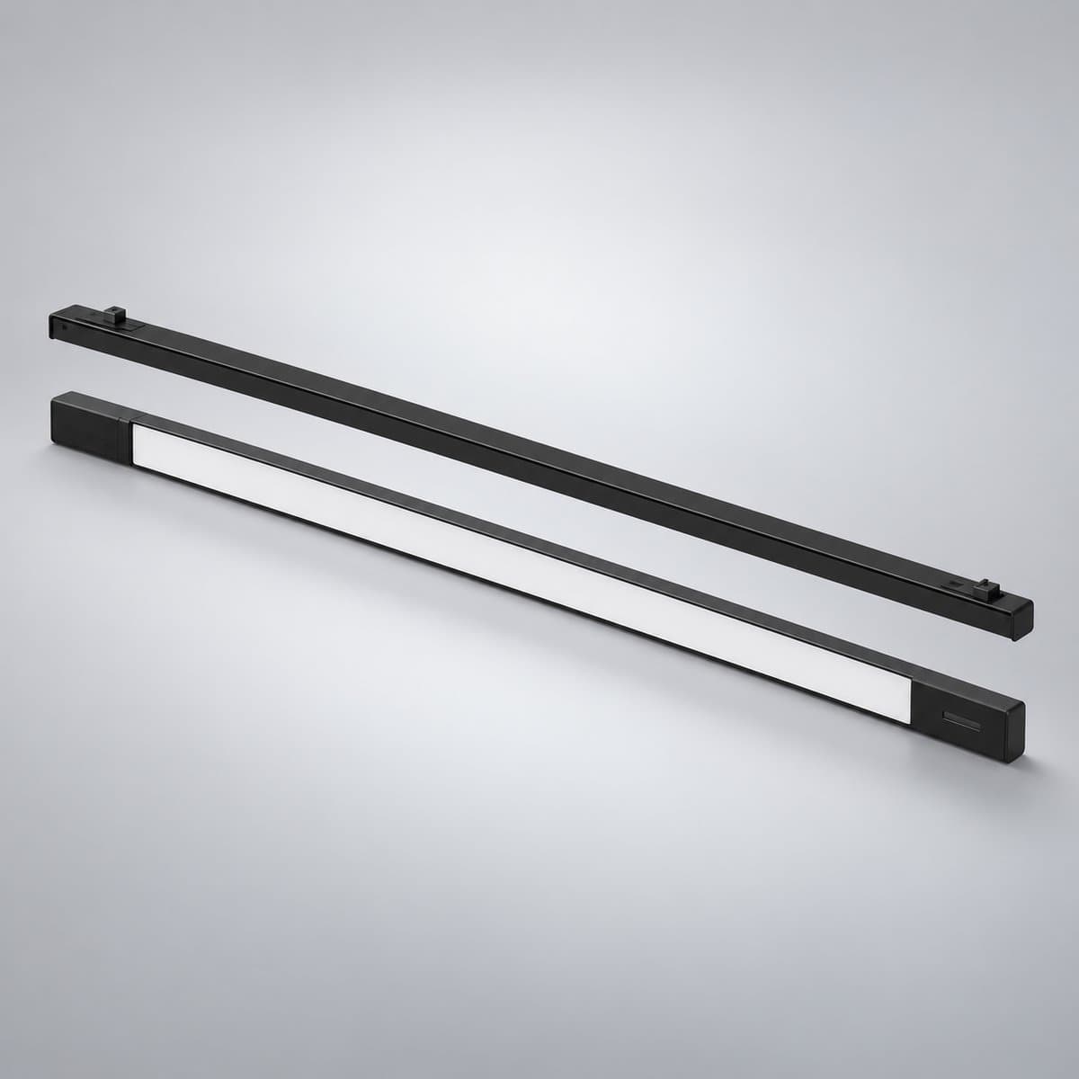 Đèn ray nam châm Trackline Linear Flood Philips chụp góc nghiêng 3/4, thấy rõ thân và cạnh bên