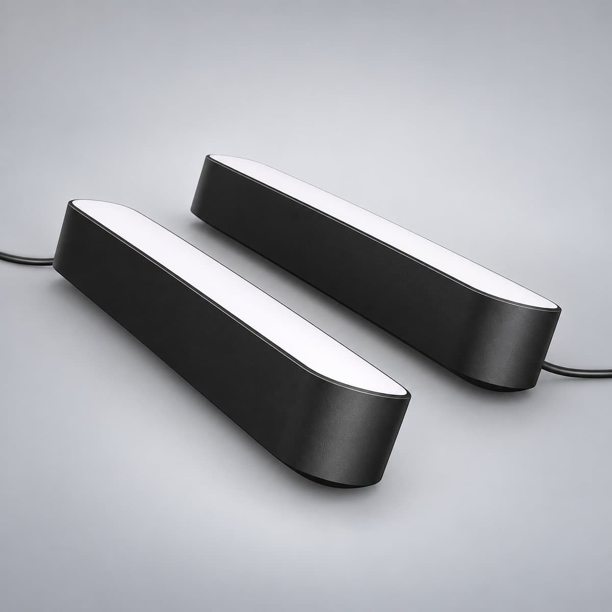 Thanh đèn thông minh Hue Play Light Bar Philips chụp góc nghiêng 3/4, thấy rõ thân và cạnh bên