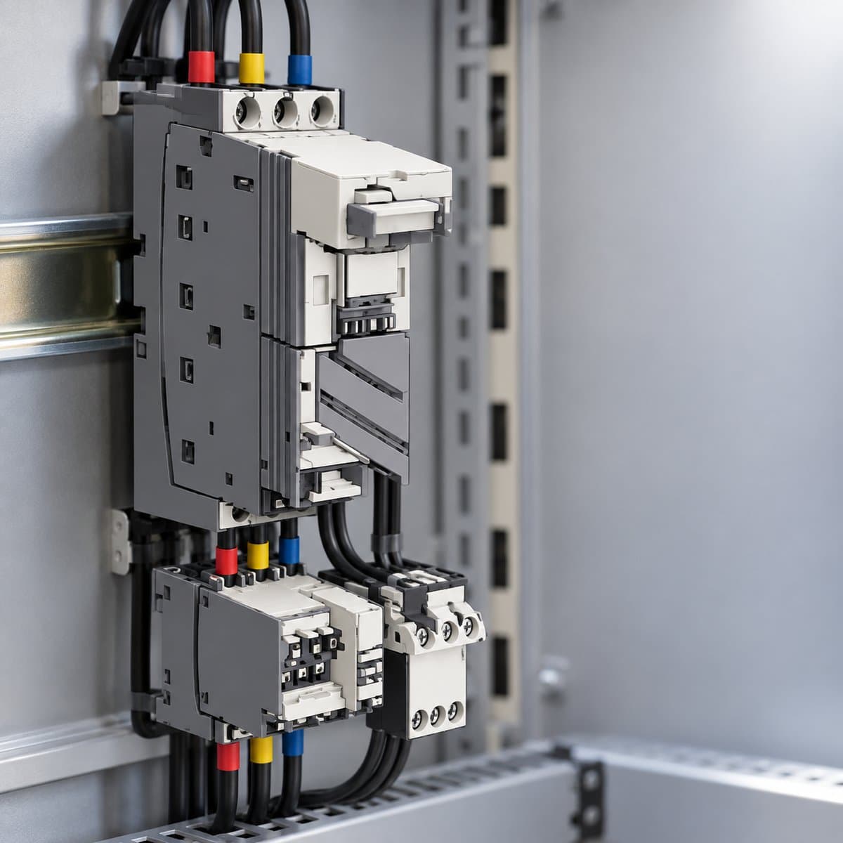 Bộ khởi động TeSys U Schneider đã lắp đặt trong nhà