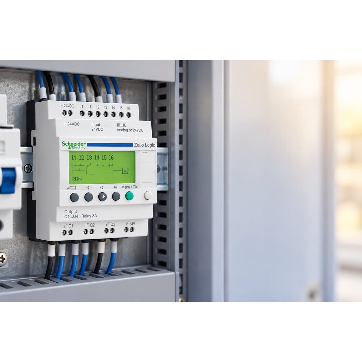 Rơ le thông minh có thể lập trình Zelio Logic Schneider đã lắp đặt trong nhà