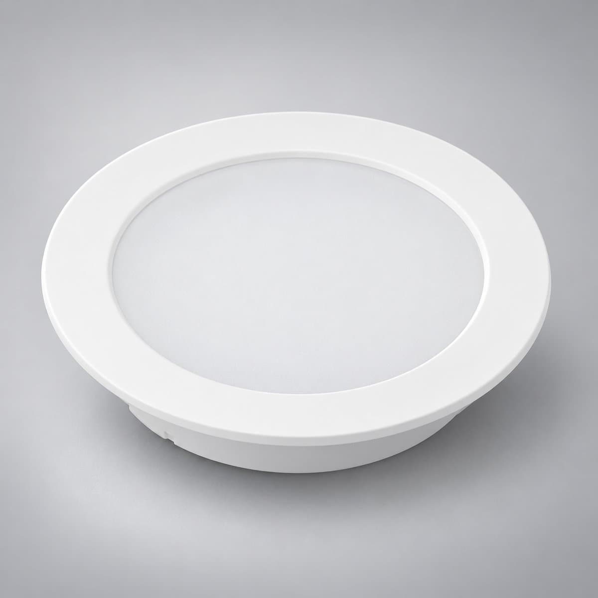 Đèn LED âm trần EDL190 EcoLink chụp góc nghiêng 3/4, thấy rõ thân và cạnh bên