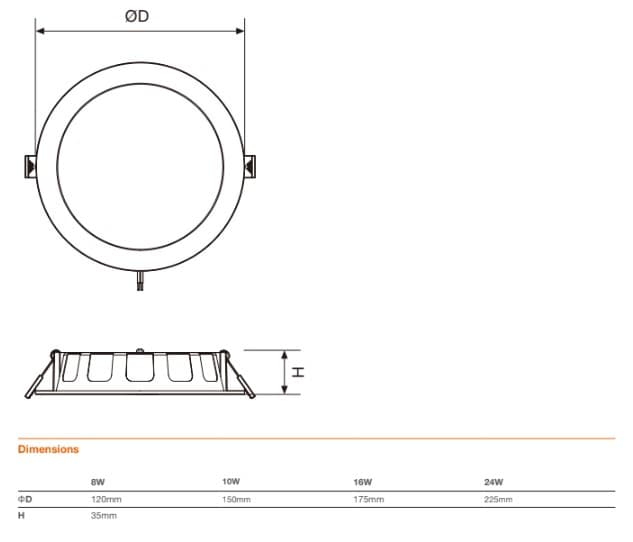 Đèn Downlight LEDCOMFO® V3 Osram/Traxon · recessed downlight · 8W–24W · 3 mức CCT — góc chéo 3/4