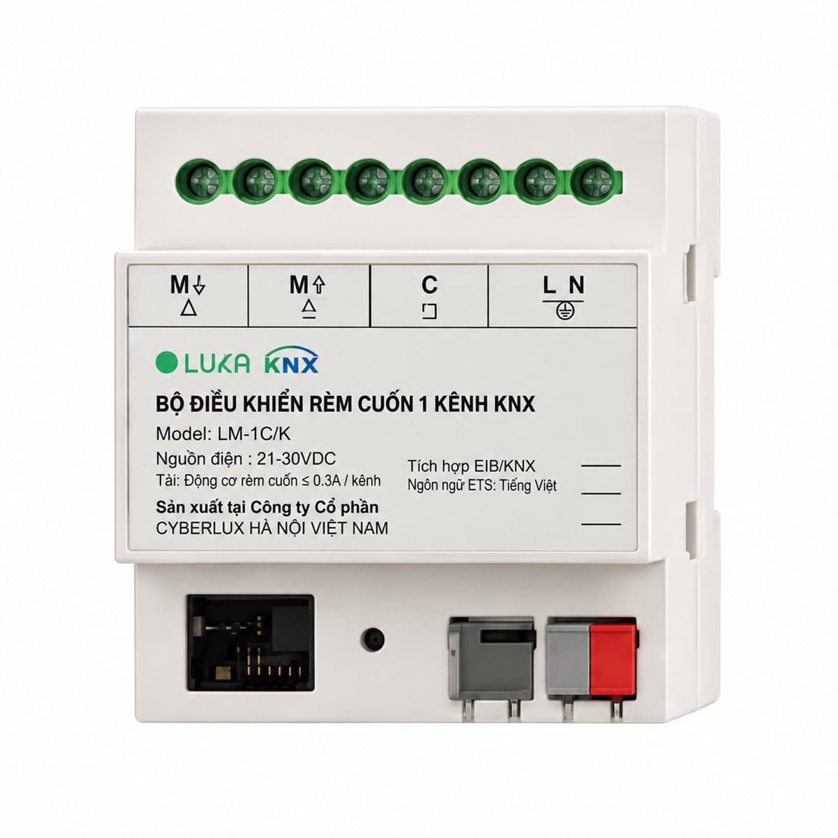 Bộ điều khiển rèm cuốn 1 kênh KNX Luka