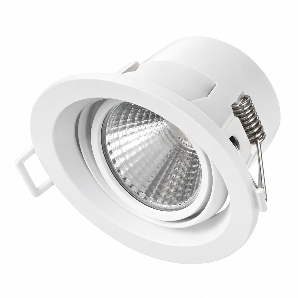 Đèn LED spotlight âm trần Pomeron Philips trên nền trắng, ảnh sản phẩm chính diện