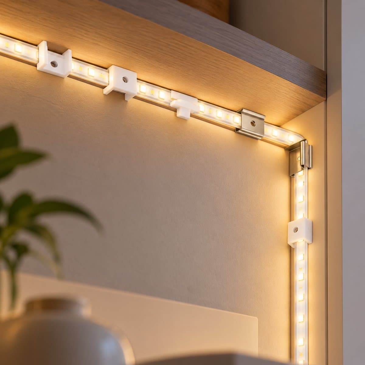 Phụ kiện đèn LED dây trong nhà Panasonic đã lắp đặt trong nhà