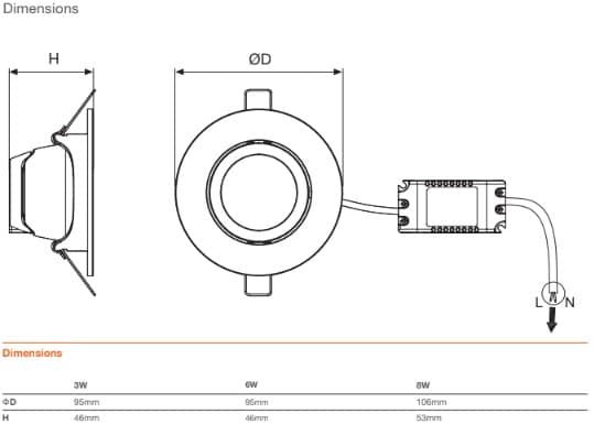 Đèn Spot LightLEDCOMFO® V3 Osram/Traxon · recessed spotlight · 3W–8W · 3 mức CCT — góc chéo 3/4