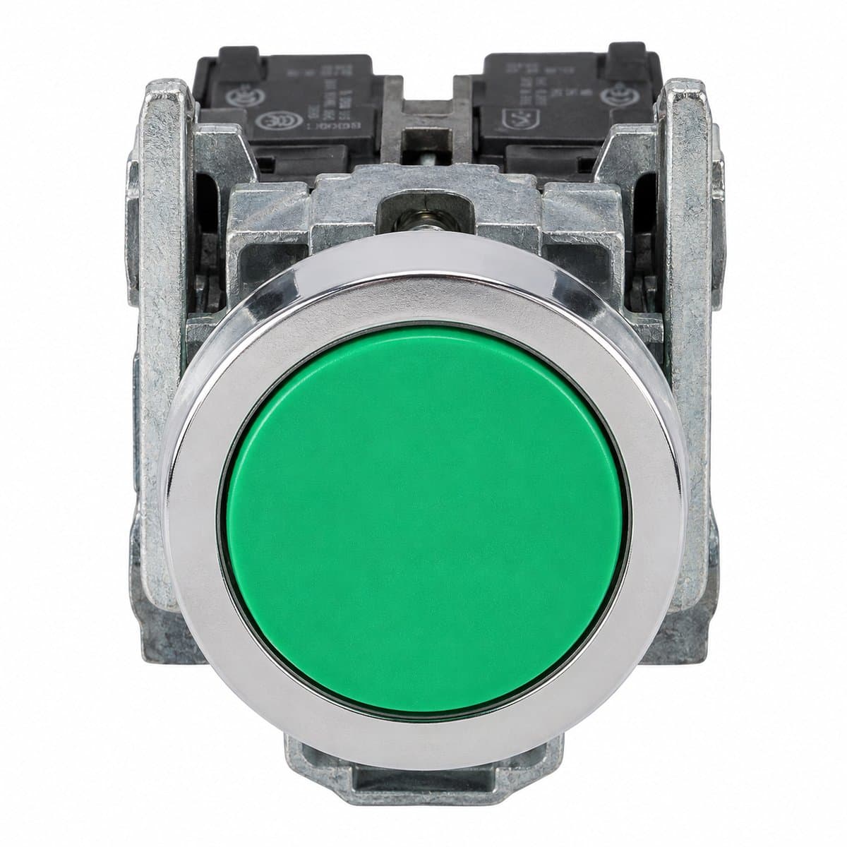 Nút nhấn XB4 Ø22 vành kim loại loại flush, lò xo Schneider
