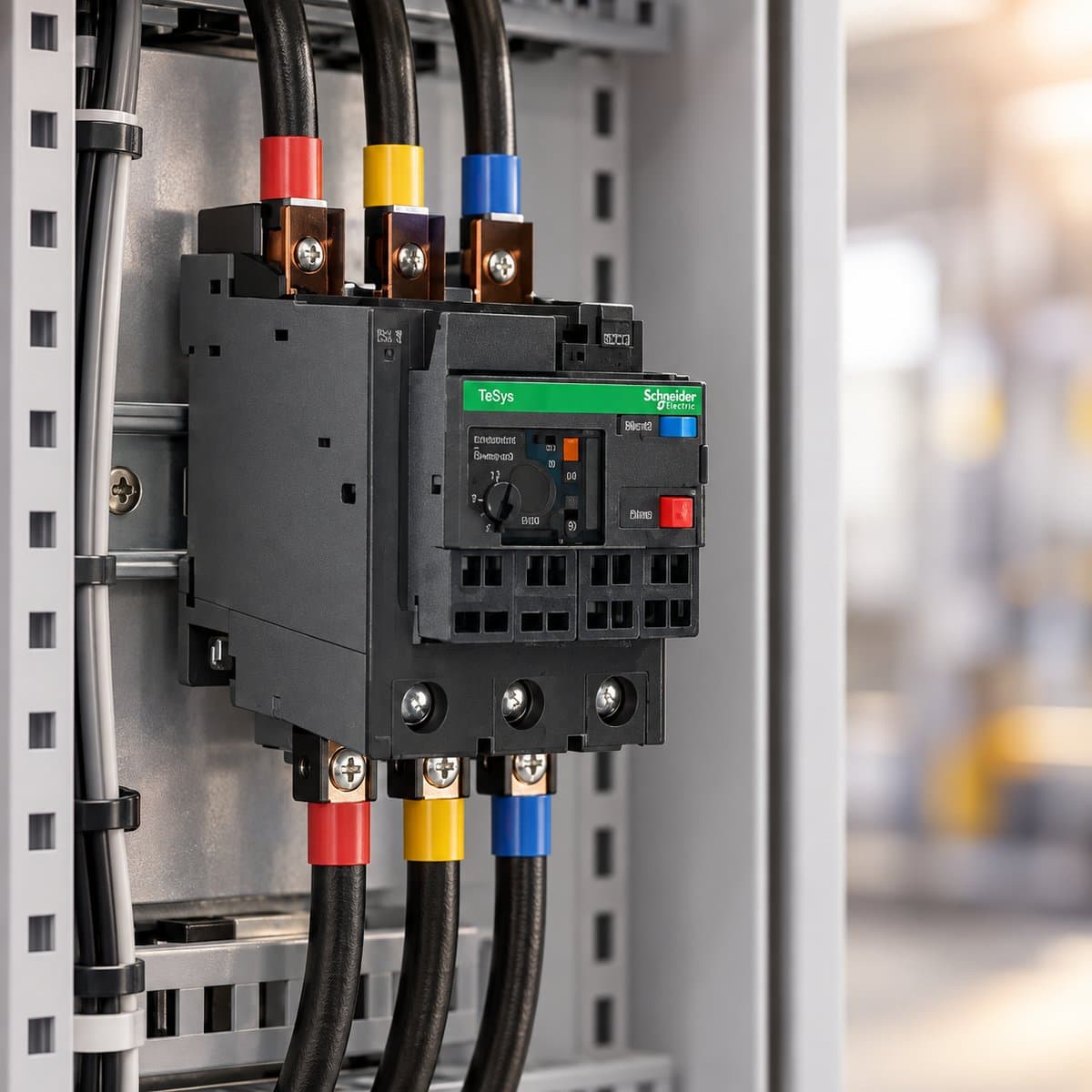 Rơ le nhiệt TeSys LRD Schneider đã lắp đặt trong nhà