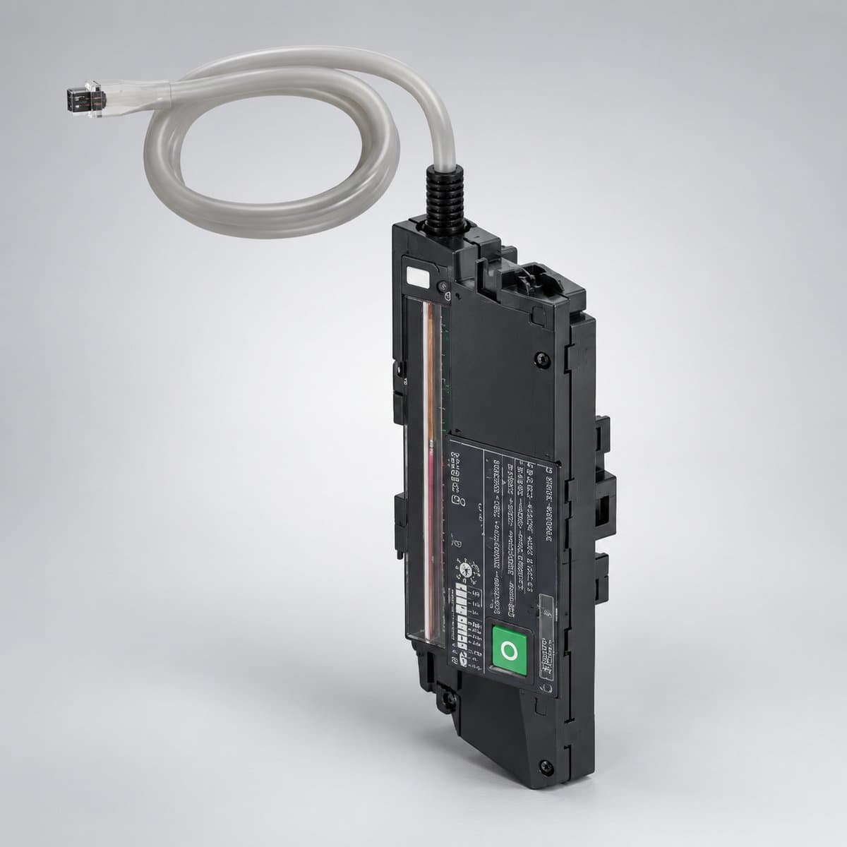 ACB MasterPacT MTZ Micrologic Trip Unit Schneider chụp góc nghiêng 3/4, thấy rõ mặt và cạnh bên