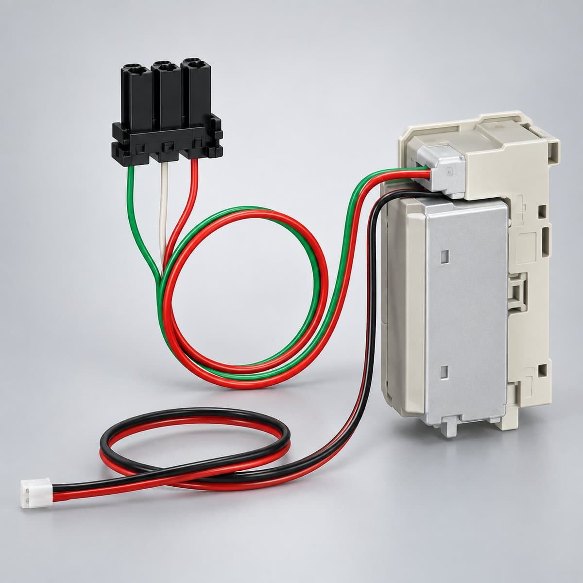 Phụ kiện MasterPacT MTZ2&3 Schneider chụp góc nghiêng 3/4, thấy rõ mặt và cạnh bên