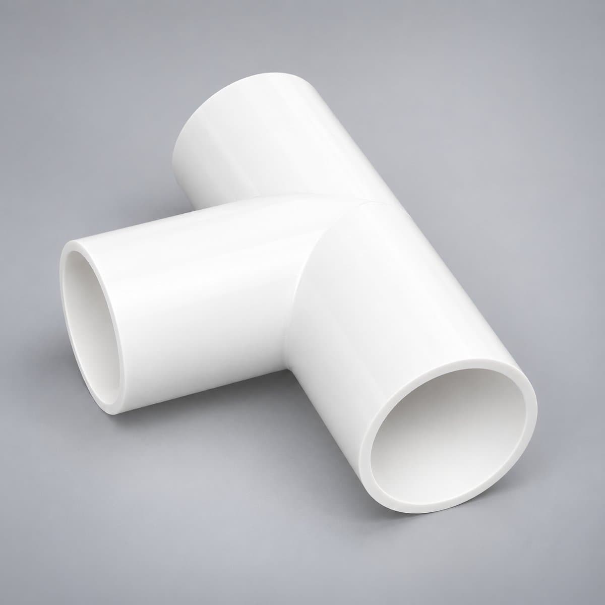 Phụ kiện ống luồn PVC Panasonic chụp góc nghiêng 3/4, thấy rõ mặt và cạnh bên