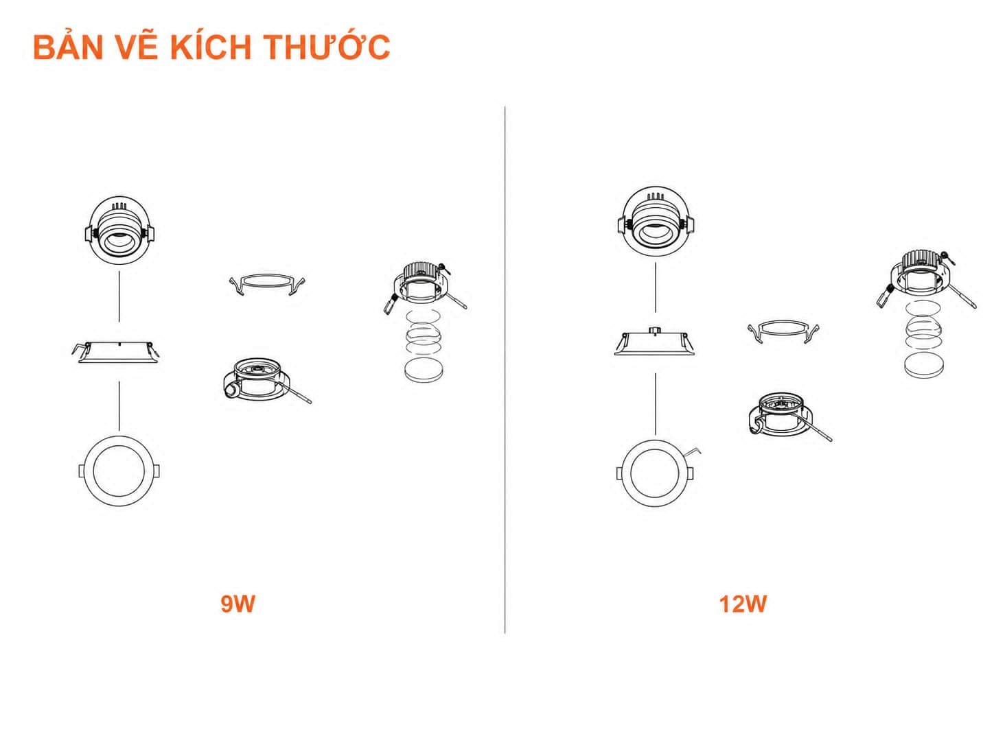 Đèn Downlight ECO LITE Osram · recessed downlight · 9W–12W · 3 mức CCT — ảnh trong bối cảnh sử dụng