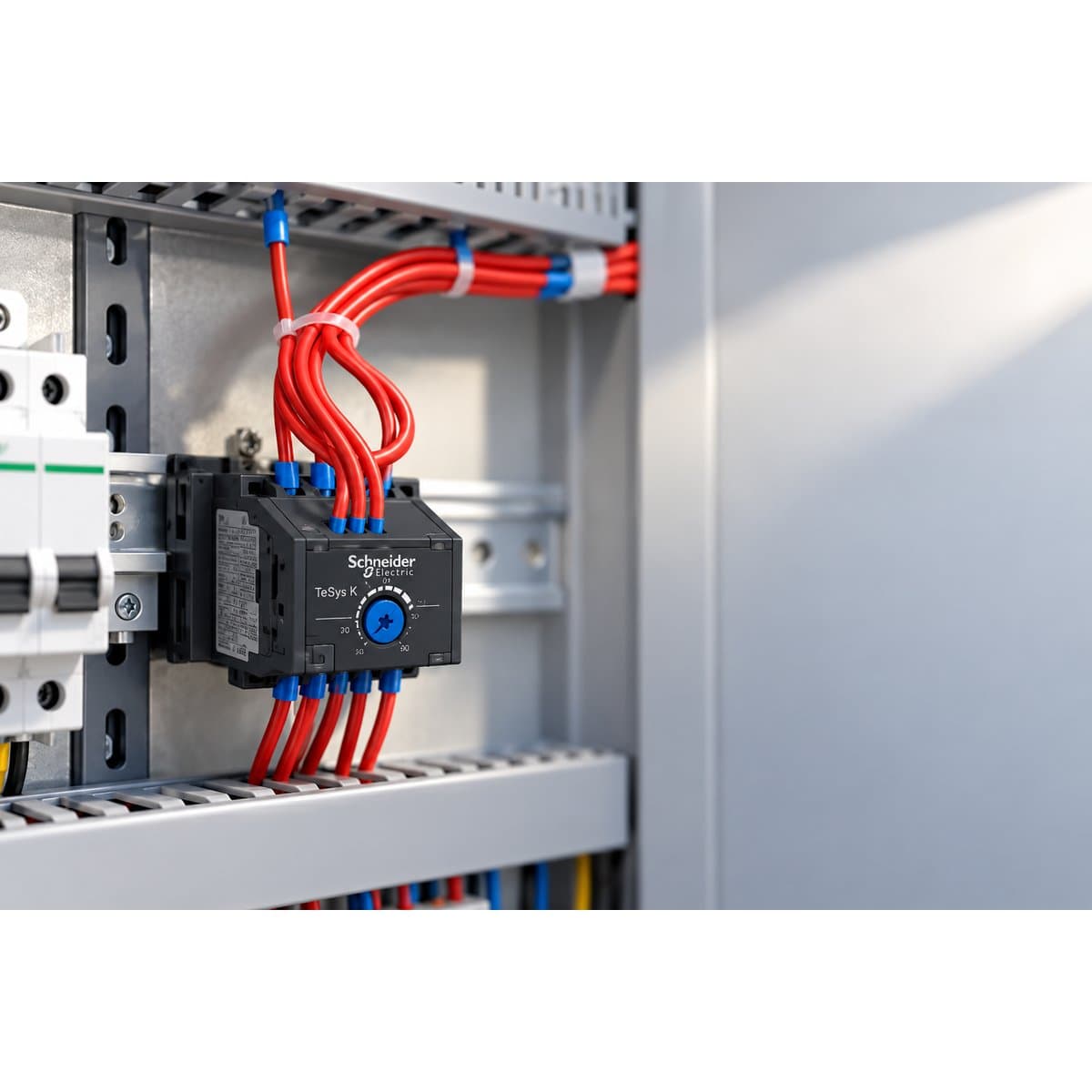 Công tắc tơ TeSys K Schneider đã lắp đặt trong nhà