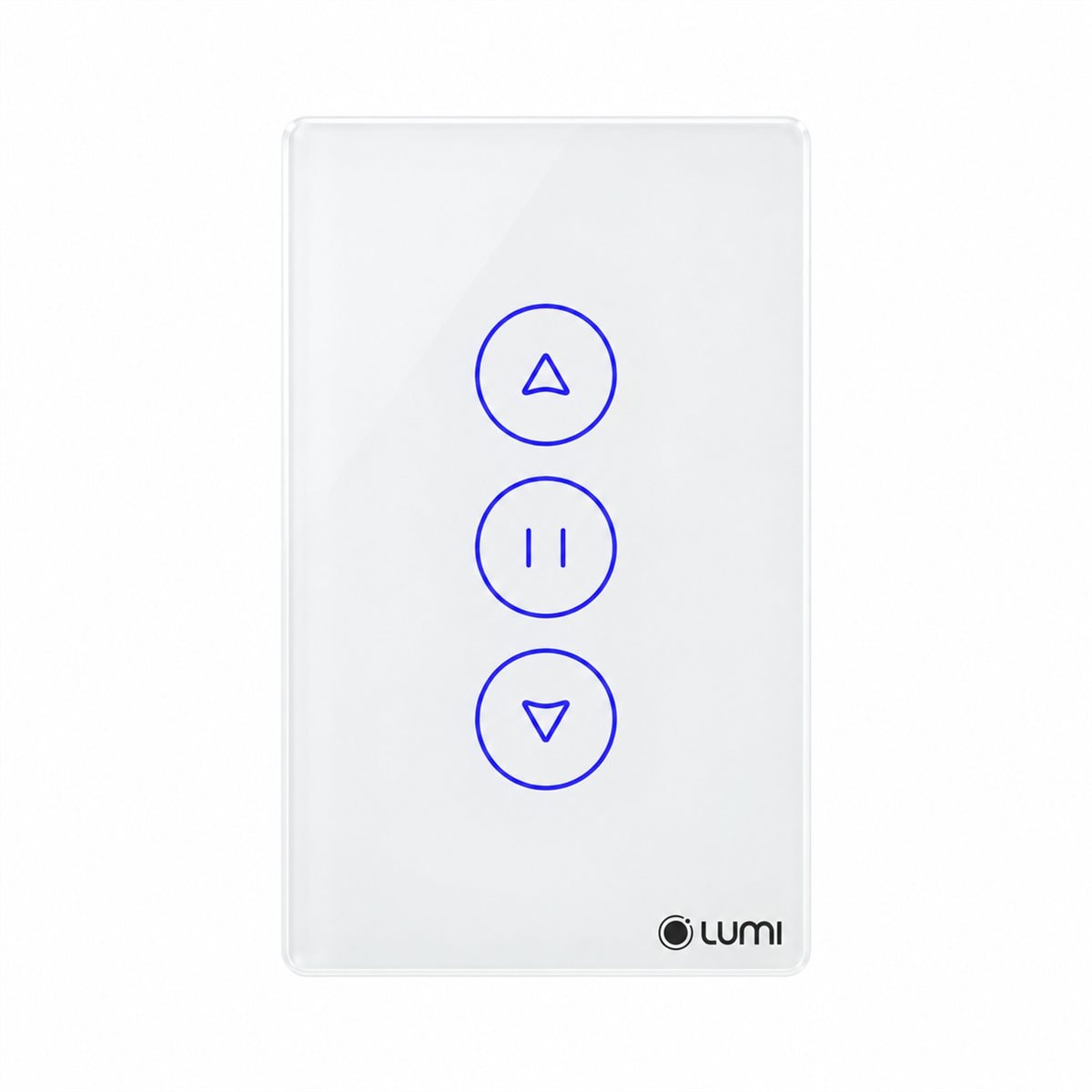 Công tắc cửa cuốn WiFi trên nền trắng, ảnh sản phẩm chính diện