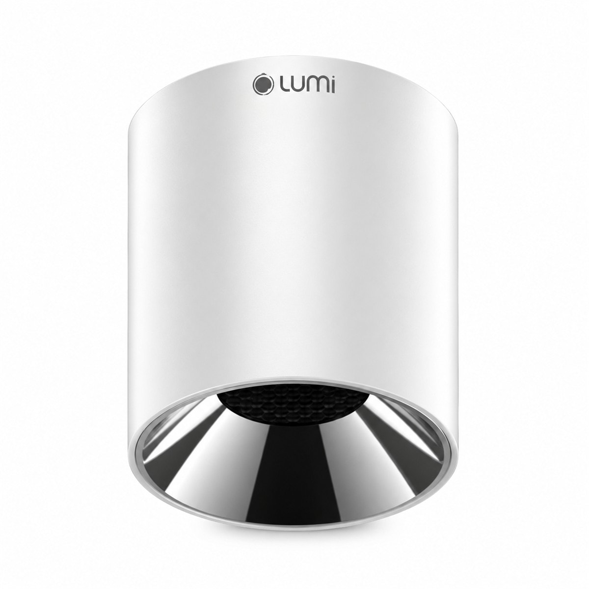Đèn Spotlight trụ ốp nổi 10W 36° Lumi trên nền trắng, ảnh sản phẩm chính diện
