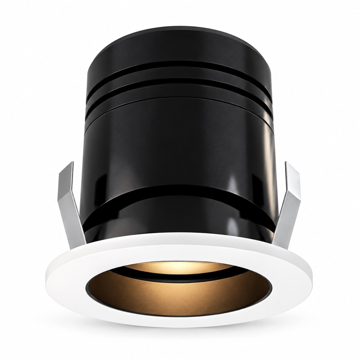 Đèn Spotlight âm trần 7W chỉnh hướng 15° Lumi trên nền trắng, ảnh sản phẩm chính diện