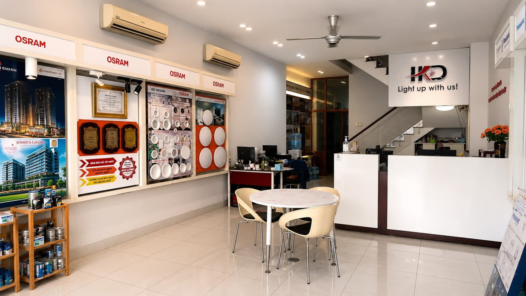 Không gian chiếu sáng HKD Lighting