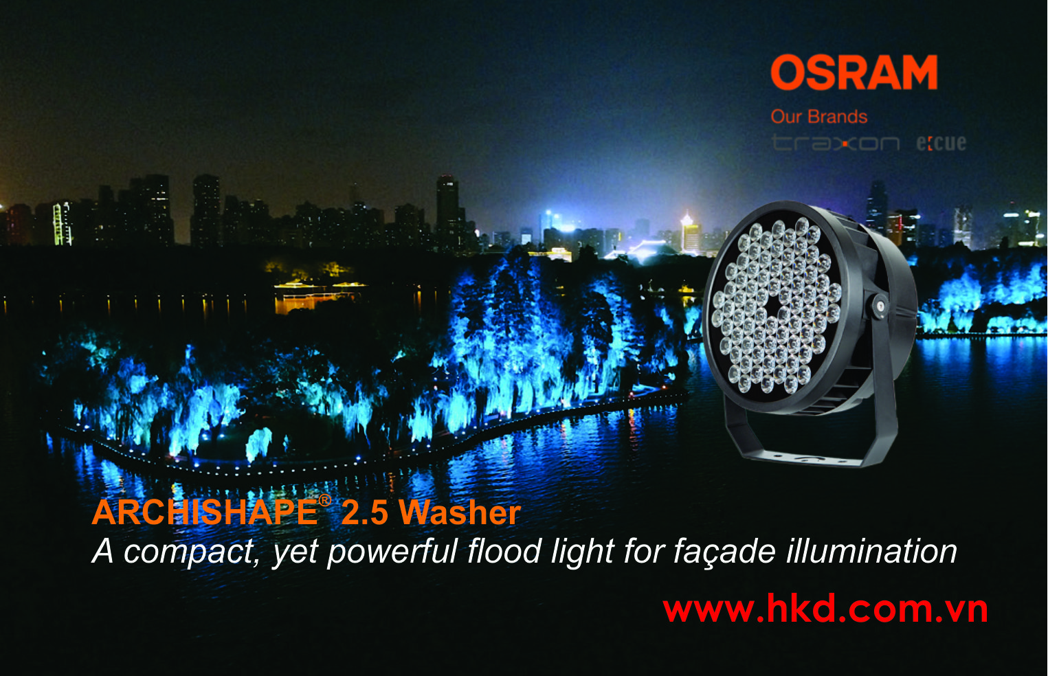 Ứng dụng đèn LED pha ARCHISHAPE 2.5 Washer chiếu sáng nghệ thuật Outdoor
