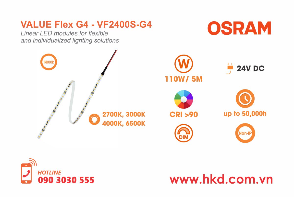 LED dây Value Flex G4 OSRAM - VF2400S-G4-05